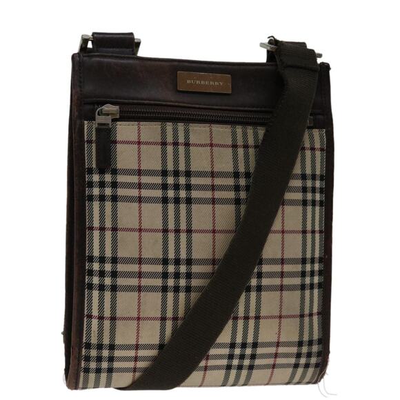 Burberry Nova Check Shoulder Bag Canvas Beige Brown - Picture 1 of 16